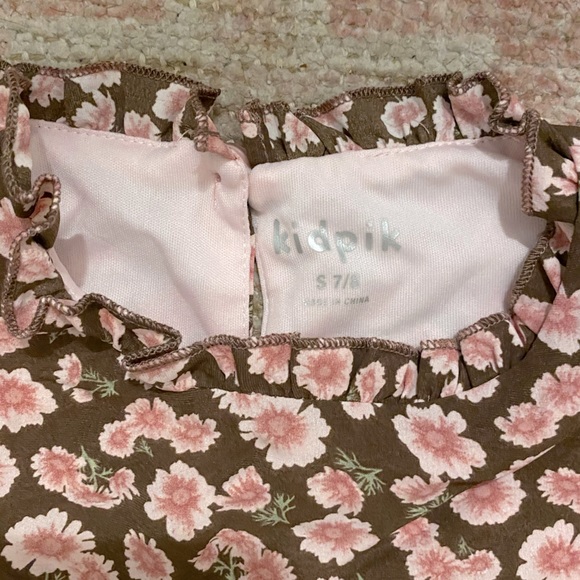 NWT and BOGO!! Kidpik Brown Daisy Ruffle Tiered Dress - Picture 8 of 10